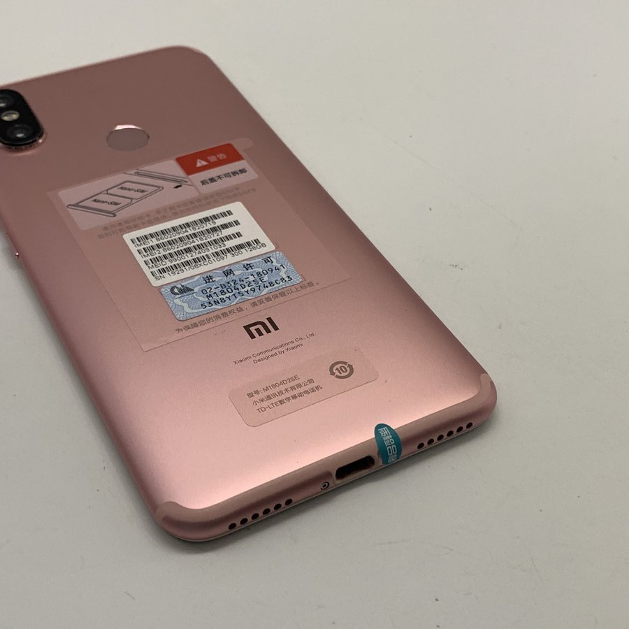 小米【小米6x】全网通 粉色 6g/128g 国行 95成新