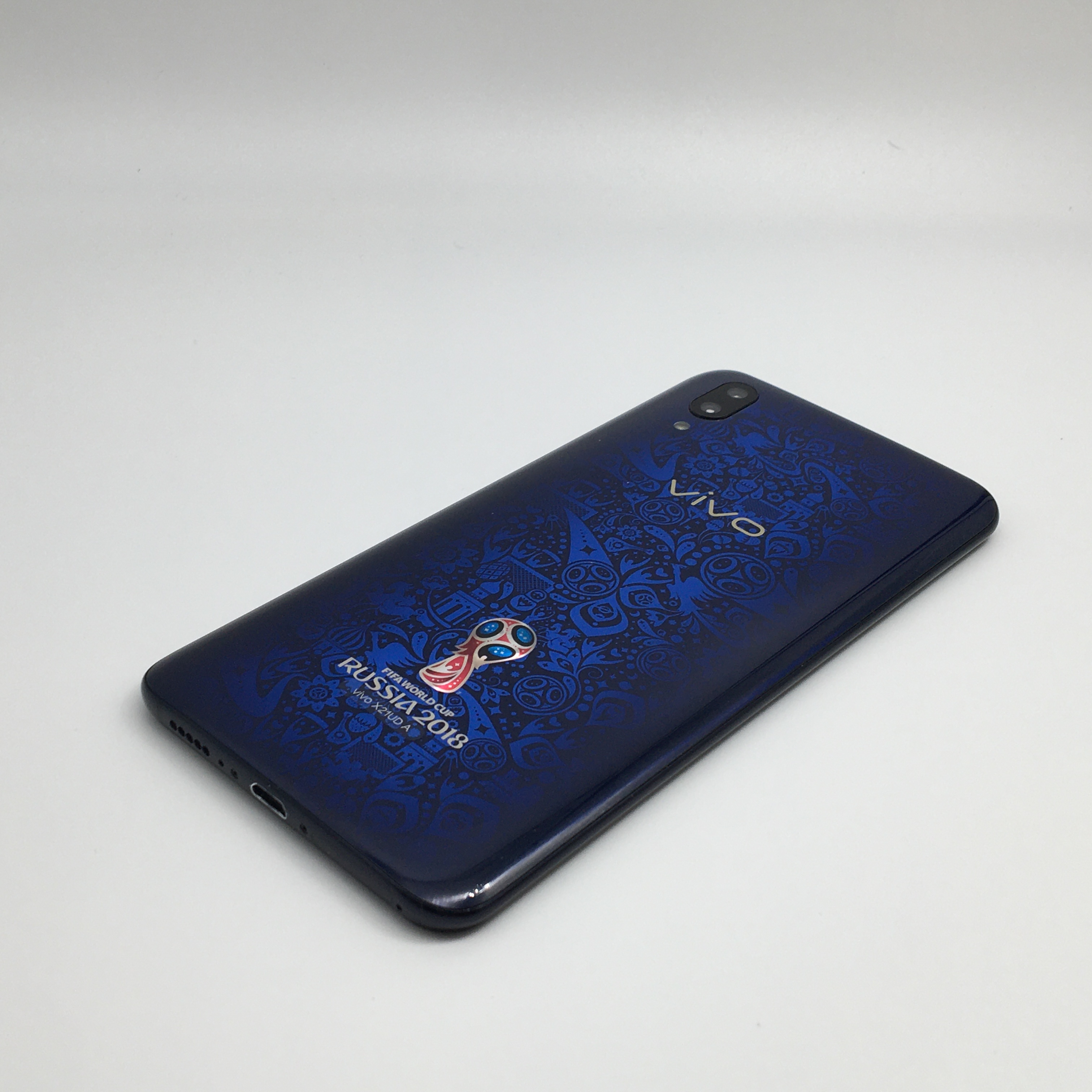 官方质检9成新 全网通 蓝色 128g 国行 vivo x21 fifa世界杯非凡版